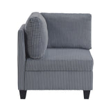 Walterboro Dark Gray Modular Sectional with Storage, Side Pockets & Charging Ports from Homelegance - Luna Furniture