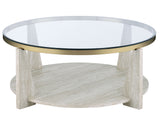 Wanda 3-Piece Glass Top Table Set (Castered Coffee Table & 2 End Tables) from Steve Silver - Luna Furniture