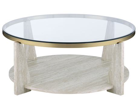 Wanda 3-Piece Glass Top Table Set (Castered Coffee Table & 2 End Tables) from Steve Silver - Luna Furniture