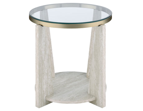 Wanda Round Glass Top End Table from Steve Silver - Luna Furniture