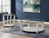 Wanda Round Glass Top End Table from Steve Silver - Luna Furniture