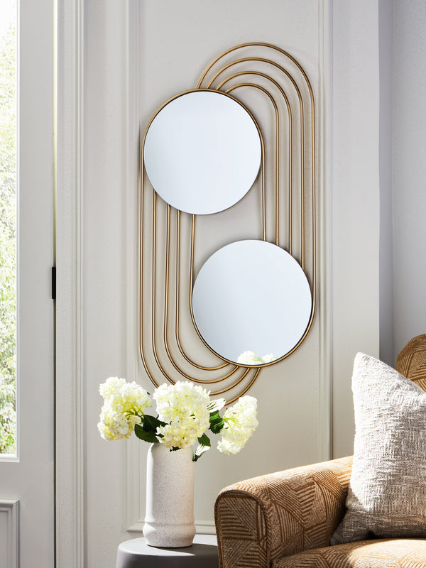 Warrenley Gold Finish Accent Mirror
