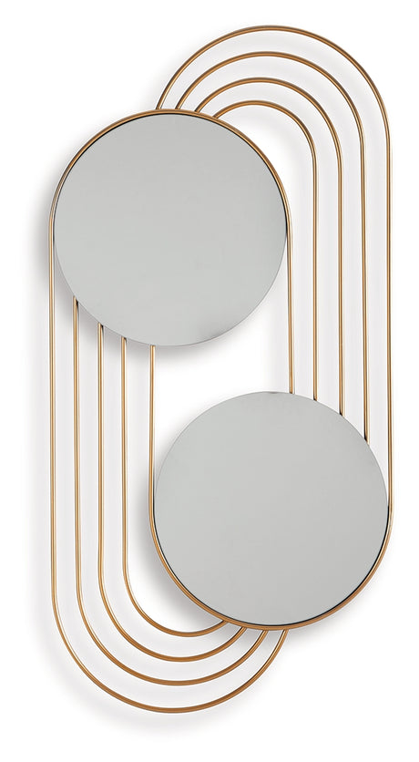 Warrenley Gold Finish Accent Mirror from Ashley - Luna Furniture