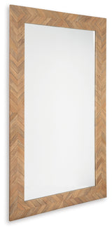 Waylane Brown Floor Mirror from Ashley - Luna Furniture