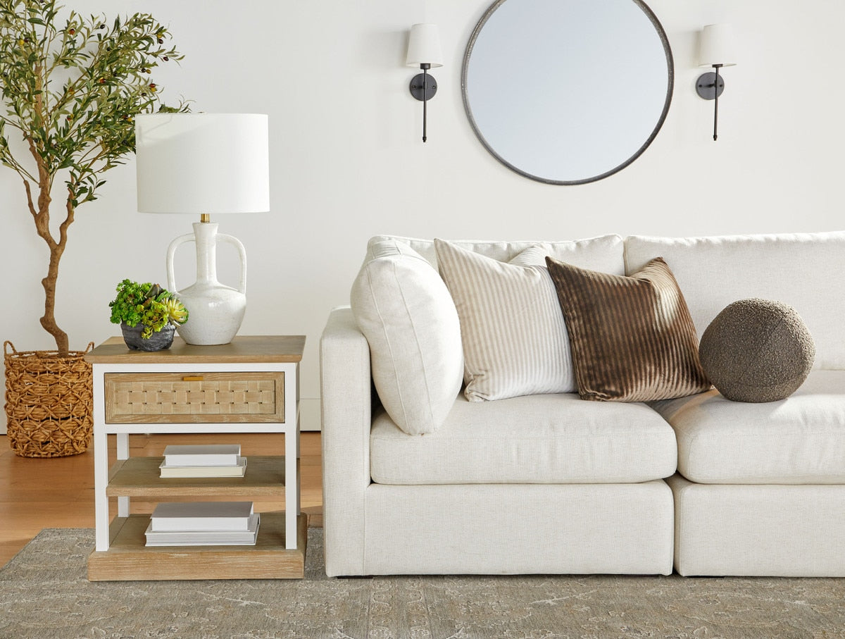 Weave 1-drawer Side Table from Essentials For Living - Luna Furniture
