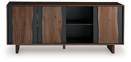 Welby Brown/Charcoal Accent Cabinet from Ashley - Luna Furniture