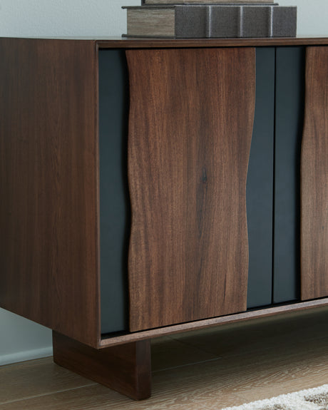 Welby Brown/Charcoal Accent Cabinet from Ashley - Luna Furniture
