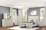 Wellingborough Light Gray King Bed from Furniture of America - Luna Furniture