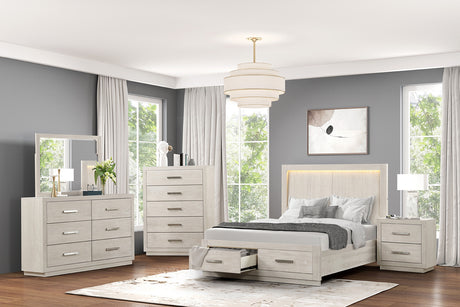 Wellingborough Light Gray King Bed from Furniture of America - Luna Furniture