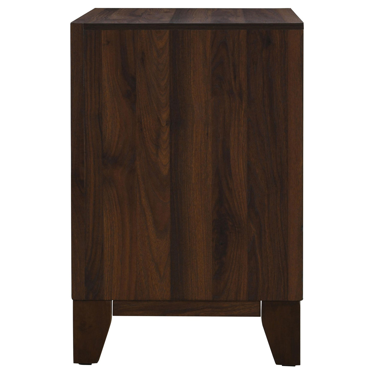 Welsley Walnut 2-Drawer Nightstand Bedside Table from Coaster - Luna Furniture