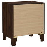 Welsley Walnut 2-Drawer Nightstand Bedside Table from Coaster - Luna Furniture