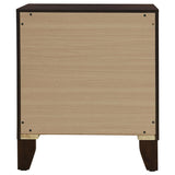 Welsley Walnut 2-Drawer Nightstand Bedside Table from Coaster - Luna Furniture