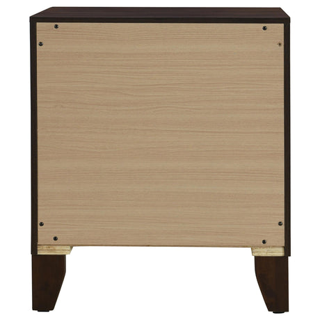 Welsley Walnut 2-Drawer Nightstand Bedside Table from Coaster - Luna Furniture