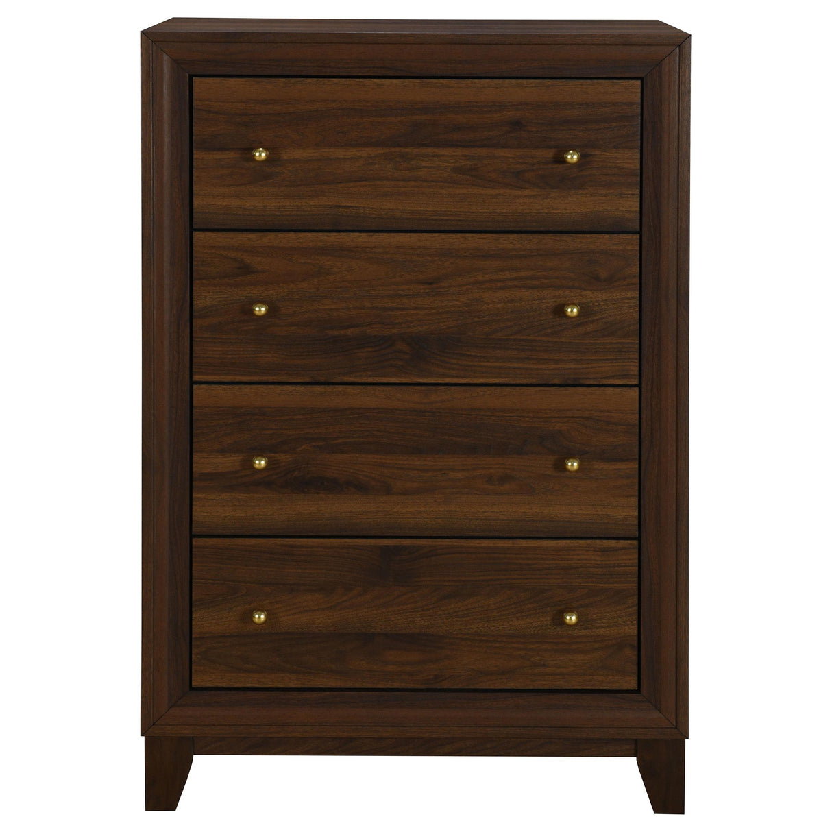 Welsley Walnut 4-Drawer Chest from Coaster - Luna Furniture