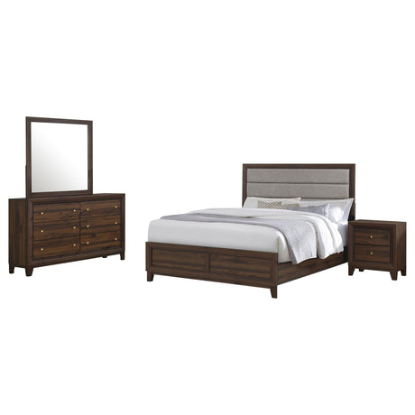 Welsley Walnut 4-Piece California King Bedroom Set from Coaster - Luna Furniture