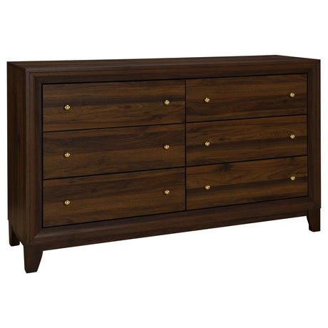 Welsley Walnut 5-Piece California King Bedroom Set from Coaster - Luna Furniture