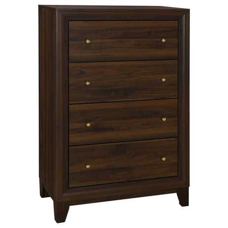 Welsley Walnut 5-Piece California King Bedroom Set from Coaster - Luna Furniture