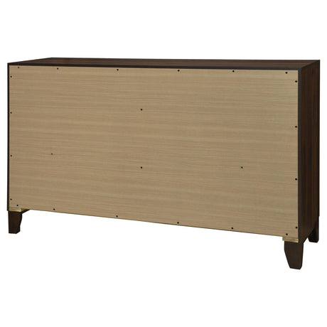 Welsley Walnut 6-Drawer Dresser Cabinet from Coaster - Luna Furniture