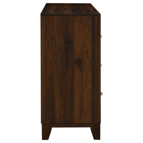 Welsley Walnut 6-Drawer Dresser Cabinet from Coaster - Luna Furniture