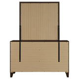 Welsley Walnut 6-Drawer Dresser and Mirror from Coaster - Luna Furniture