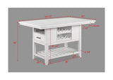 Wendy White Counter Height Table from Crown Mark - Luna Furniture