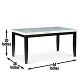 Westby White Marble Top Dining Table from Steve Silver - Luna Furniture