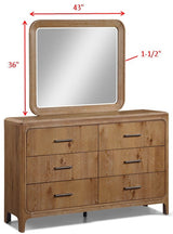 Westcott Cerused Natural Bedroom Mirror (Mirror Only) from Crown Mark - Luna Furniture