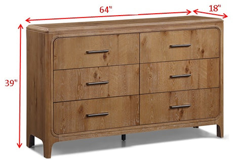 Westcott Cerused Natural Dresser from Crown Mark - Luna Furniture
