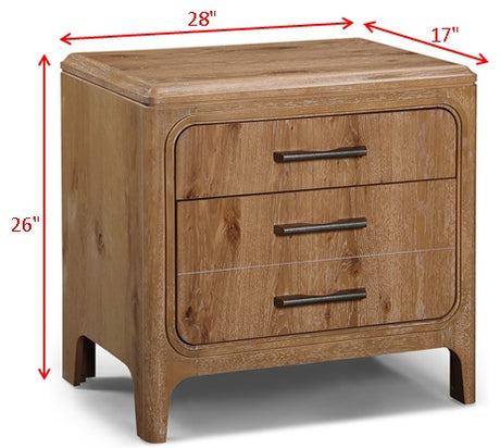Westcott Cerused Natural Upholstered Panel Bedroom Set from Crown Mark - Luna Furniture