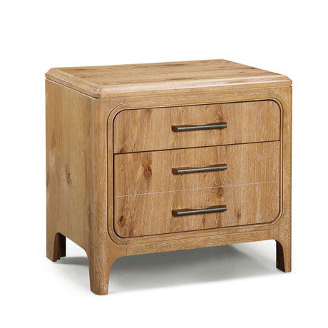 Westcott Cerused Natural Upholstered Panel Bedroom Set from Crown Mark - Luna Furniture