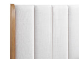 Westcott Cerused Natural Upholstered Panel Bedroom Set from Crown Mark - Luna Furniture