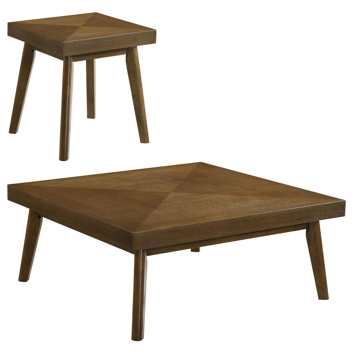Westerly Walnut 2-Piece Square Coffee and End Table Set from Coaster - Luna Furniture