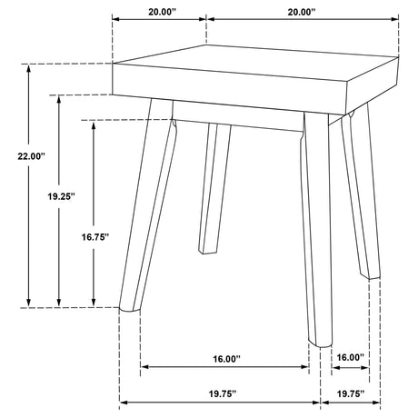 Westerly Walnut 2-Piece Square Coffee and End Table Set from Coaster - Luna Furniture