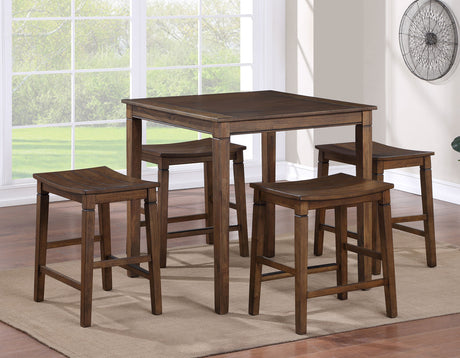 Westlake Chestnut Brown 5-Piece Counter Height Dining Set from Steve Silver - Luna Furniture