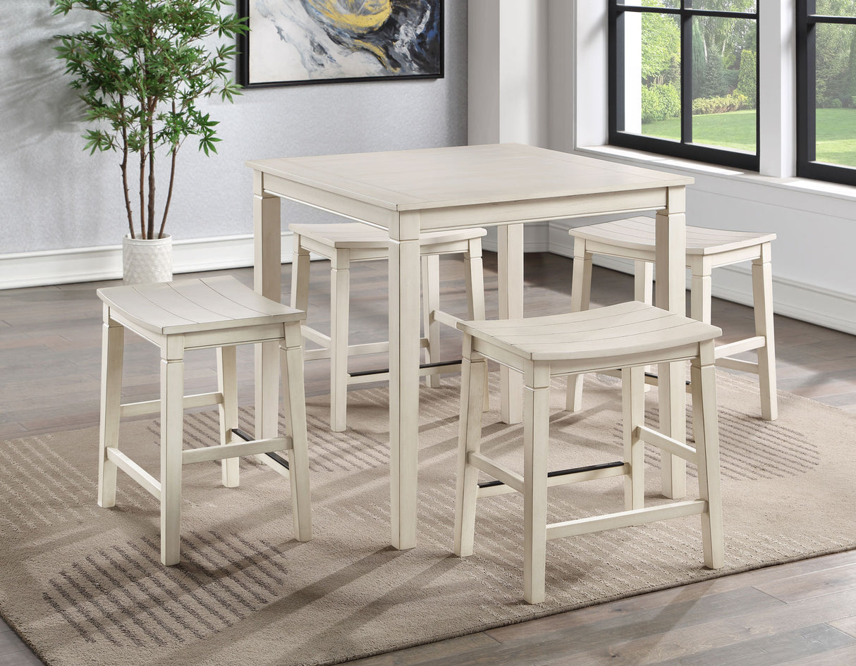 Westlake Cream 5-Piece Counter Height Dining Set from Steve Silver - Luna Furniture