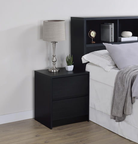 Westpark Black Nightstand with LED Lights and USB Ports from Coaster - Luna Furniture