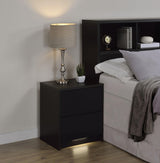 Westpark Black Nightstand with LED Lights and USB Ports from Coaster - Luna Furniture