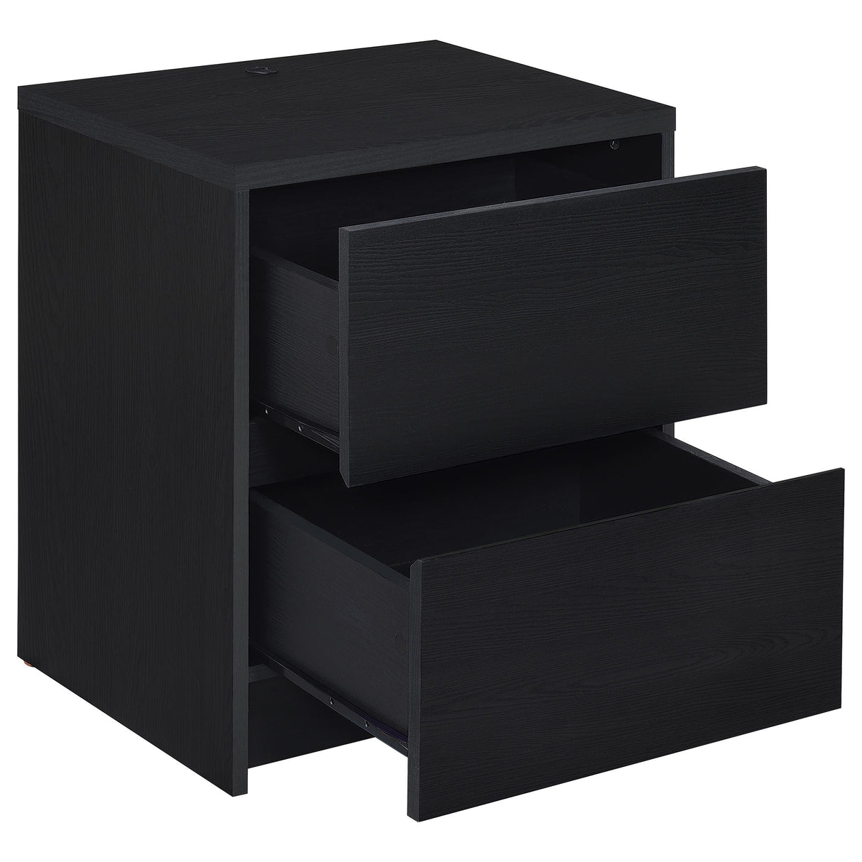Westpark Black Nightstand with LED Lights and USB Ports from Coaster - Luna Furniture