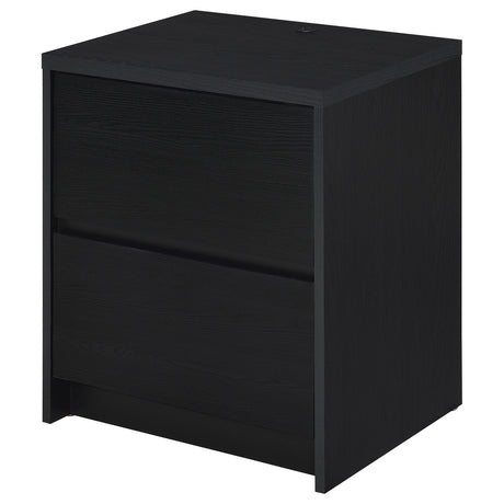 Westpark Black Nightstand with LED Lights and USB Ports from Coaster - Luna Furniture