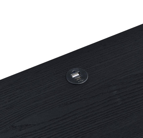 Westpark Black Nightstand with LED Lights and USB Ports from Coaster - Luna Furniture