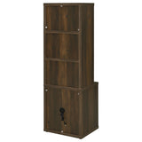 Westpark Dark Pine 3-Shelf Bookcase with Lockable Drawer and USB Ports from Coaster - Luna Furniture