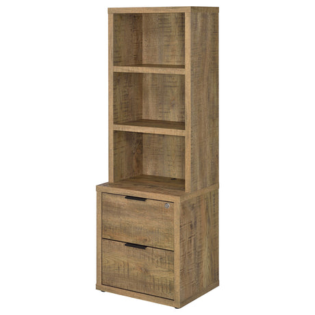 Westpark Mango 3-Shelf Bookcase with Lockable Drawer and USB Ports from Coaster - Luna Furniture