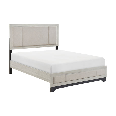 Westport White Oak/Gray Eastern King Platform Bed from Homelegance - Luna Furniture