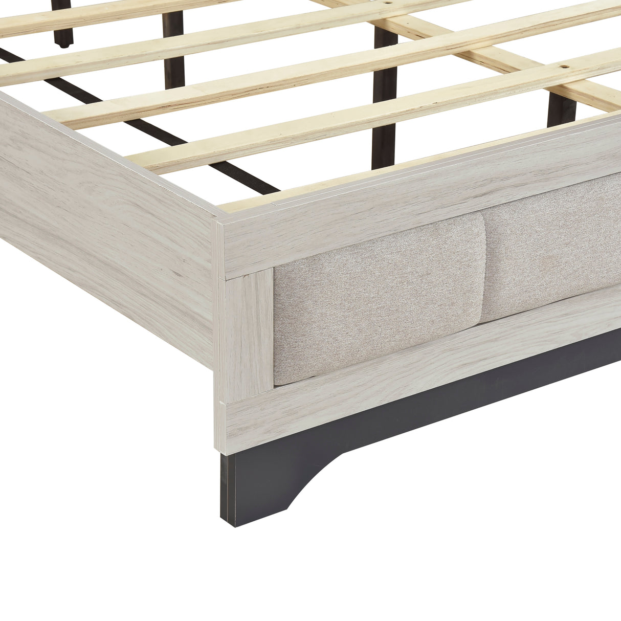 Westport White Oak/Gray Full Platform Bed from Homelegance - Luna Furniture