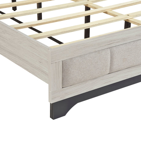 Westport White Oak/Gray Full Platform Bed from Homelegance - Luna Furniture