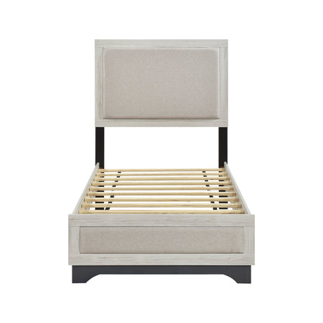 Westport White Oak/Gray Twin Platform Bed from Homelegance - Luna Furniture