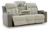 WhipLash Sisal Power Reclining Sofa from Ashley - Luna Furniture