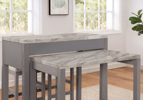 Whitehall White/Light Gray Counter Ht. Table from Furniture of America - Luna Furniture