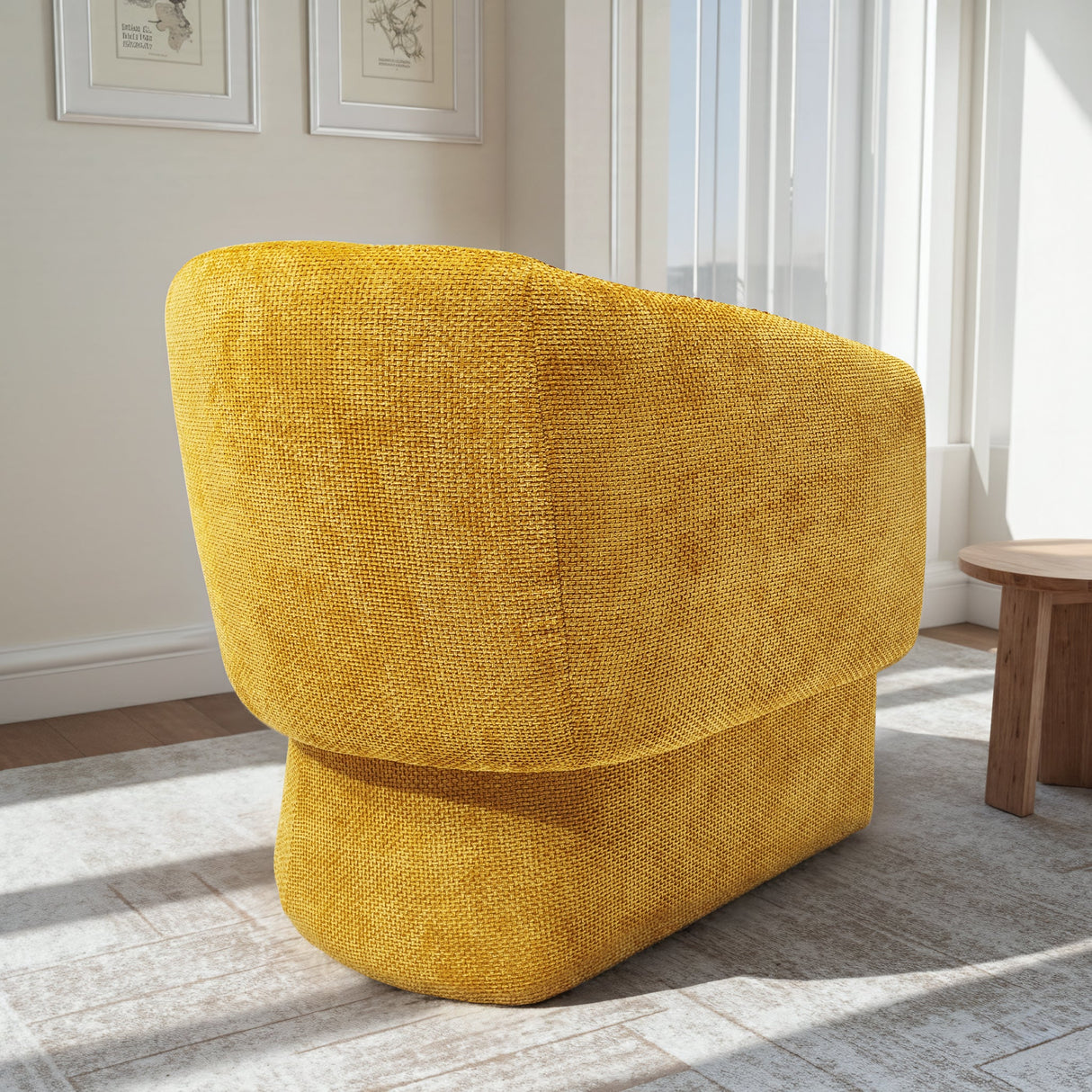 Wichita Gold Chenille Lounge Chair from Ashcroft Furniture - Luna Furniture