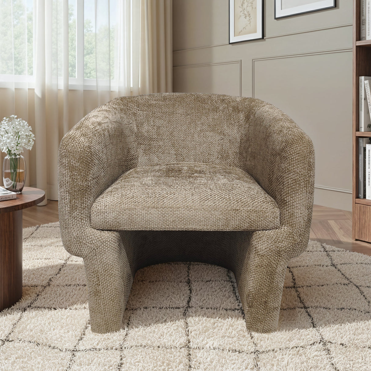 Wichita Light Brown Chenille Lounge Chair from Ashcroft Furniture - Luna Furniture